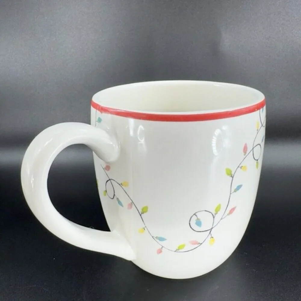 Pottery Barn FOREST GNOME MUG Holiday Christmas 22oz Coffee Mug Ceramic‎